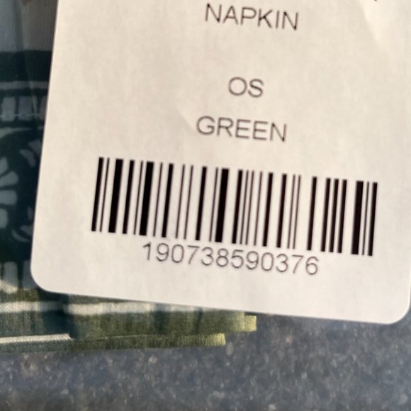 VERONICA BEARD S/4 Napkins SPRING Floral Chic Green Cream Pink - Picture 3 of 4